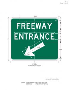 Freeway Entrance With Arrow2