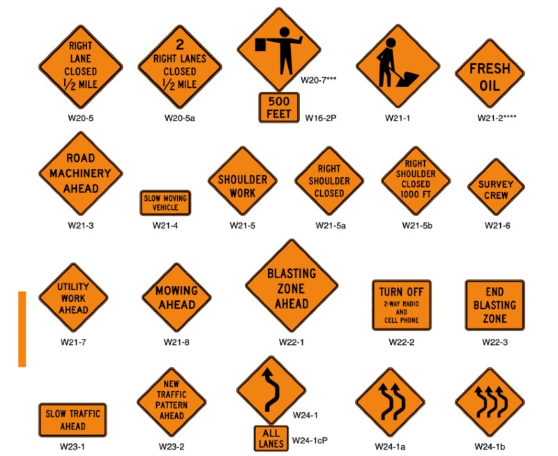 construction road sign