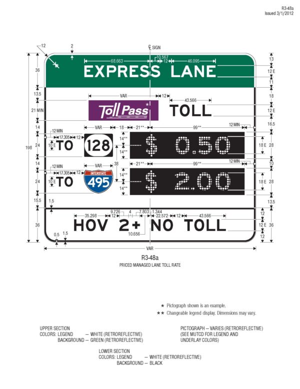 Preferential & Managed Lane Signs - Worksafe Traffic Control