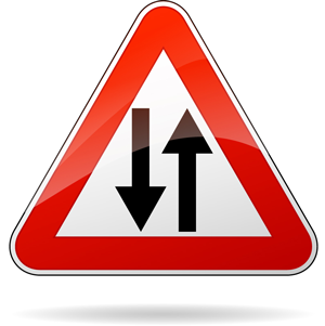 Two Way Traffic Sign