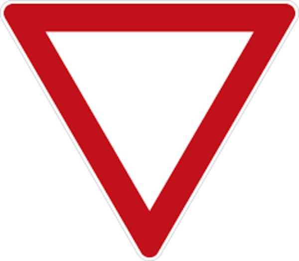 What Does A Triangle Shape Mean On Road Signs German Yield