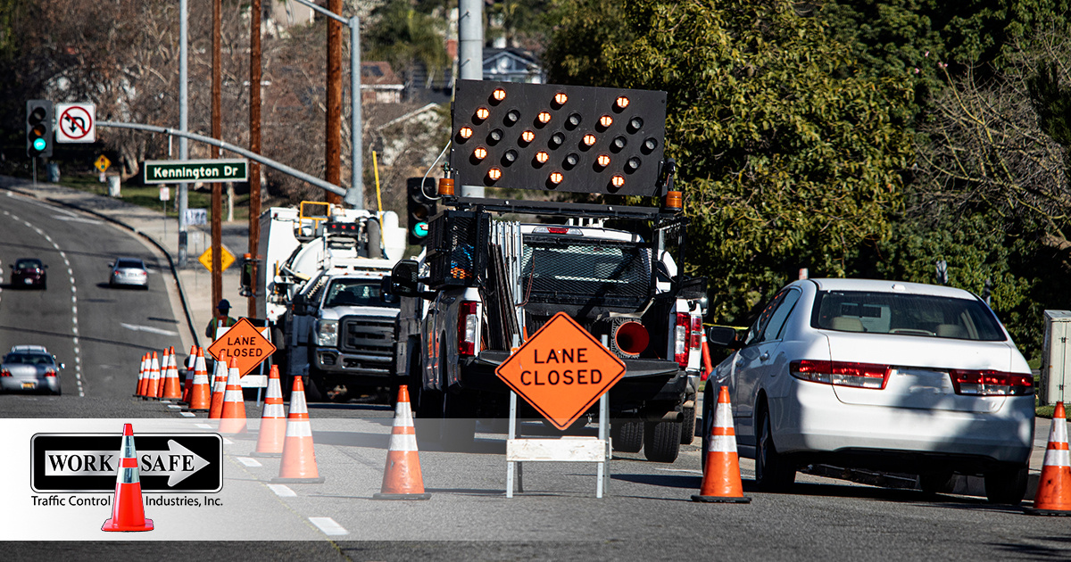 What are the 5 Different Areas in a Work Zone?