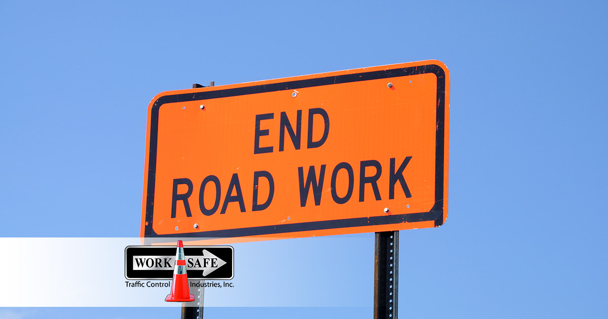 end road work sign meaning