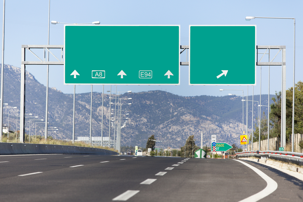 Blank Road Sign