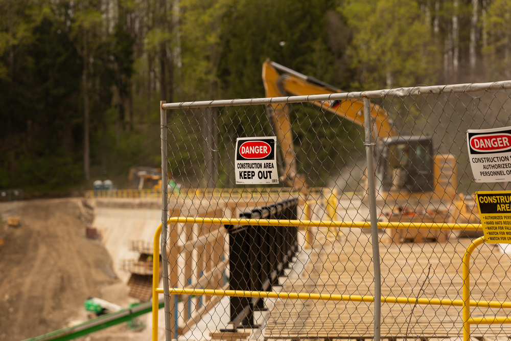 Construction zone warning signs