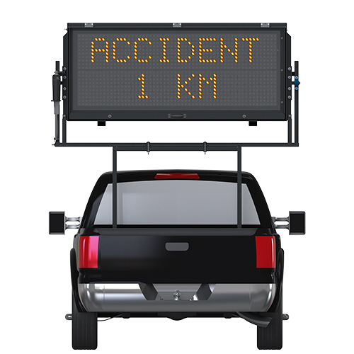 TM-2056 Truck Mounted Message Sign with Accident 1KM verbiage